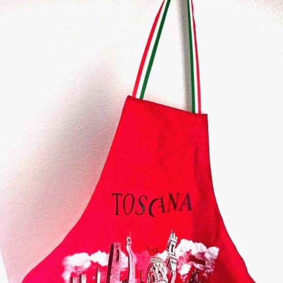 Italian Kitchen Cooking Apron Graphic Print Toscana Made in Italy - Picture 3 of 8